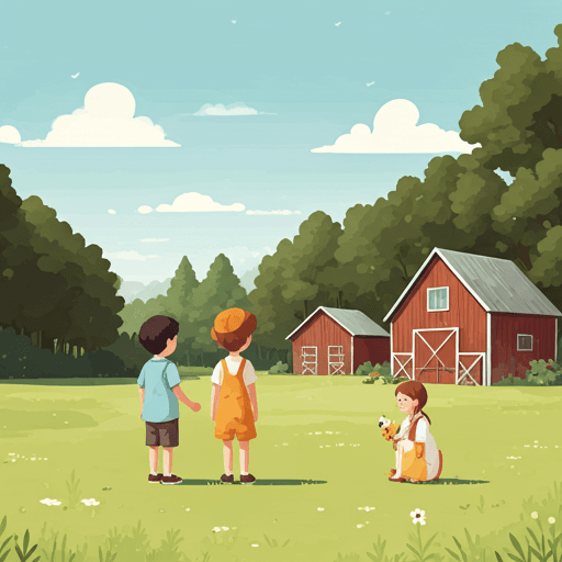 Children learning about bees at the farm